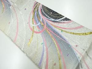 アンティーク　熨斗に水玉模様織出し袋帯（材料）